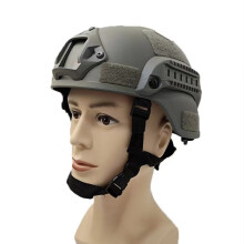 (Grey) Easy Tactical Action Helmet Abs Material Universal Fit Outdoor Sports Skating