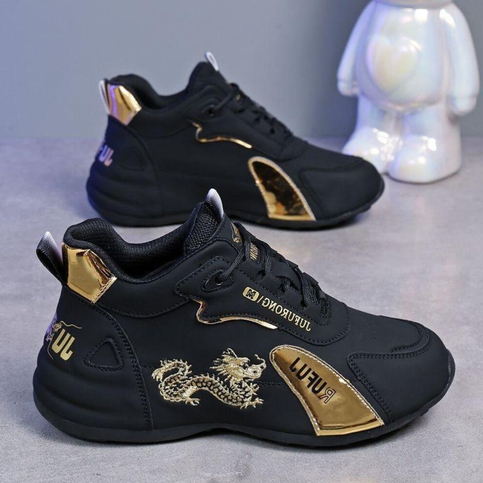 (black, 43) Men Women Designer Sneakers Spring Leather Waterproof Casual Sports Shoes Women Lightweight Breathable Non-slip Platform Shoes