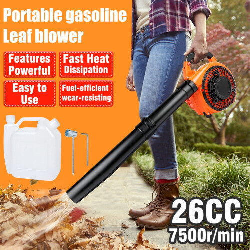 Garden Yard Handheld Petrol Leaf Blower Powerful 26cc 2-Stroke Air Cooled Engine 1