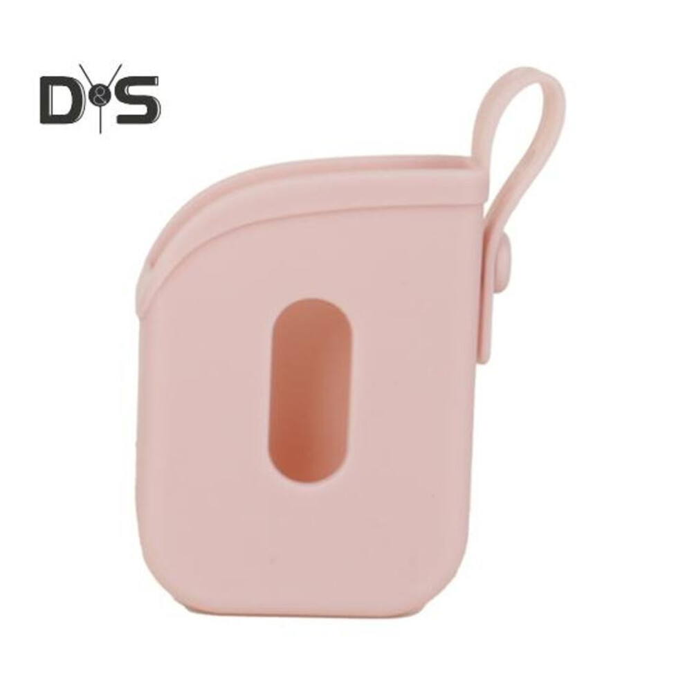 (pink) Silicone Case Hand Sanitizer Spray Bottle Protector Shockproof Impact Resistant Protective Case with Keychain
