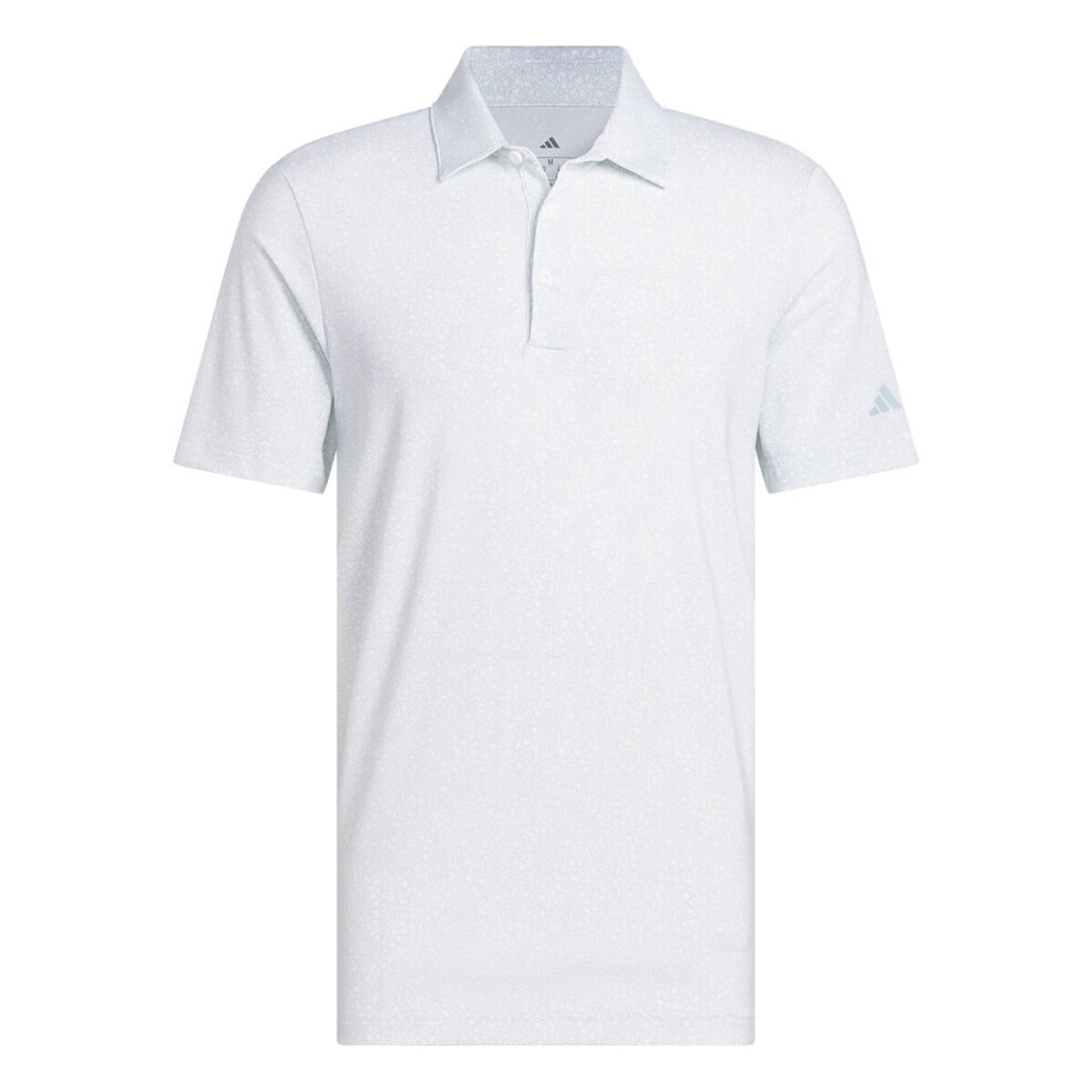 (XL, White/Wonder Blue) adidas Golf Mens 2025 Ultimate365 Mini Bunker Sustainable Regular Fit Polo Shirt