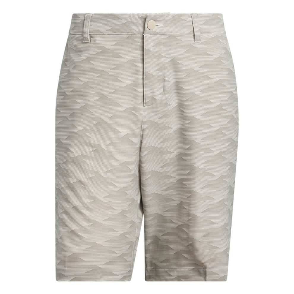 (32" Waist, Putty Beige) adidas Golf Mens 2025 Ultimate365 Water Repellent Lightweight Printed Shorts