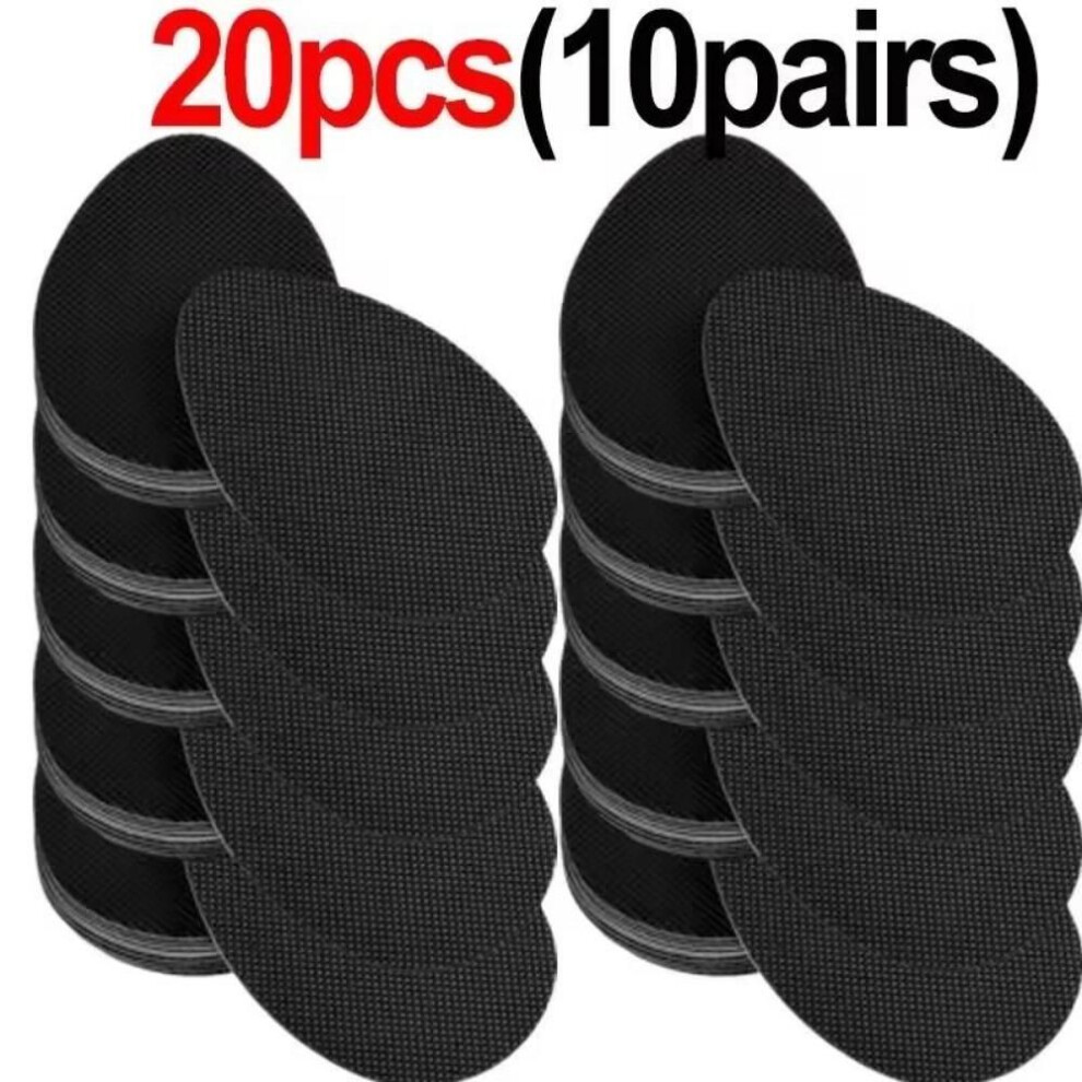 (black, 20pcs) Wear-Resistant Non-Slip Shoes Mat Self-Adhesive Forefoot High Heels Sticker High Heel Sole Protector Rubber Pads Cushion