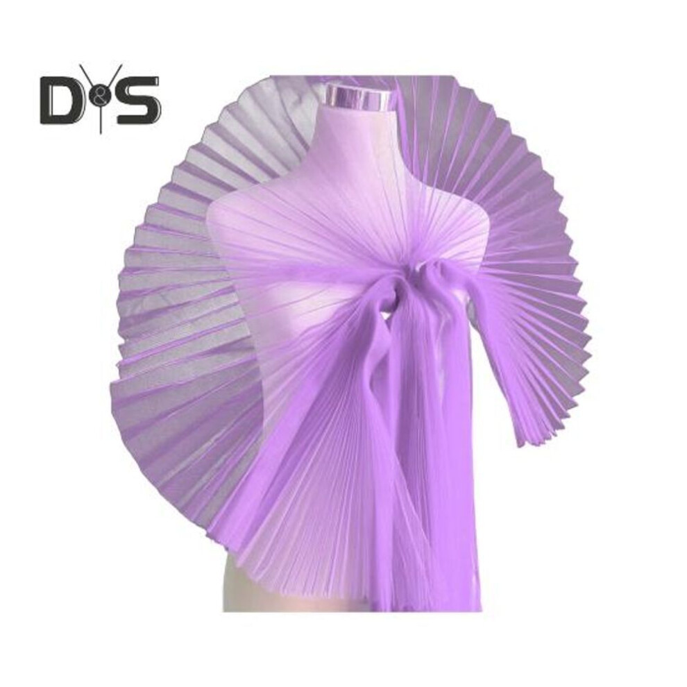 (light purple) Ruffled Lace Trims Pleated Mesh Fabric Trim Organza Ruffled Fabric Chiffon Tulle Lace Border For Sewing Wedding Dress Trimming Craft