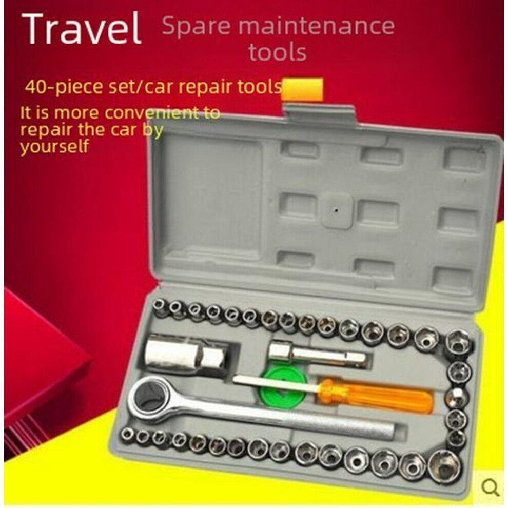 40-Piece Dual-Purpose Car & Home Socket Wrench Tool Set