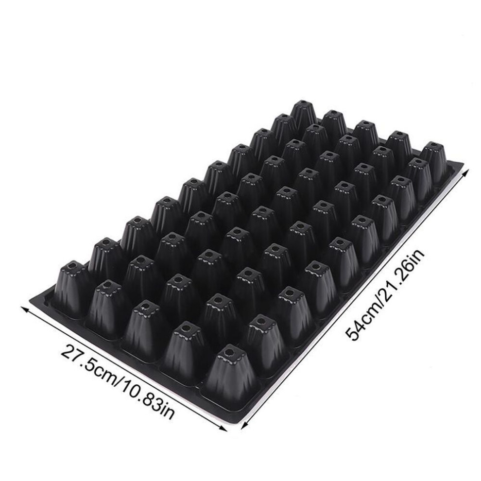 2Pcs 50 Cells Seedling Trays Plastic Gardening Germination Trays Black Seedling Container Garden Supplies For Vegetable Flower