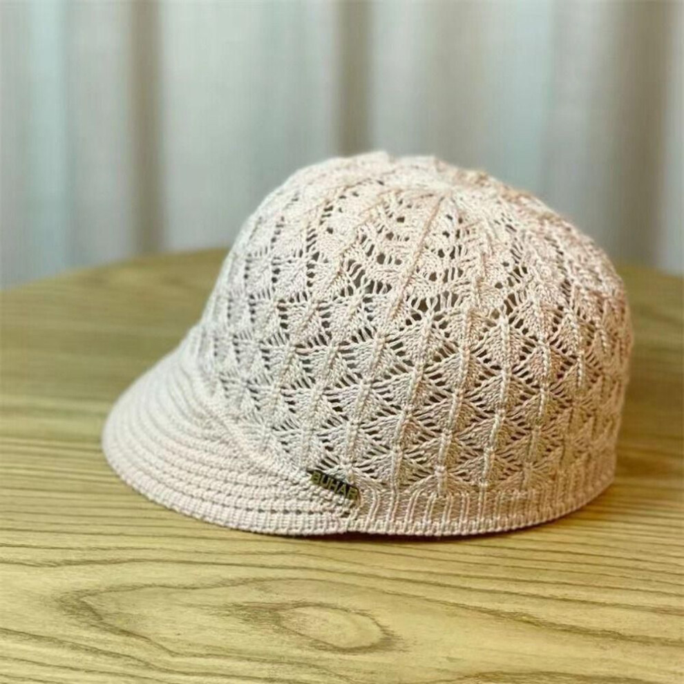 (pink) Spring/summer Bucket Hats Hollow Visor Mesh Caps New Sunscreen Hat  Travel