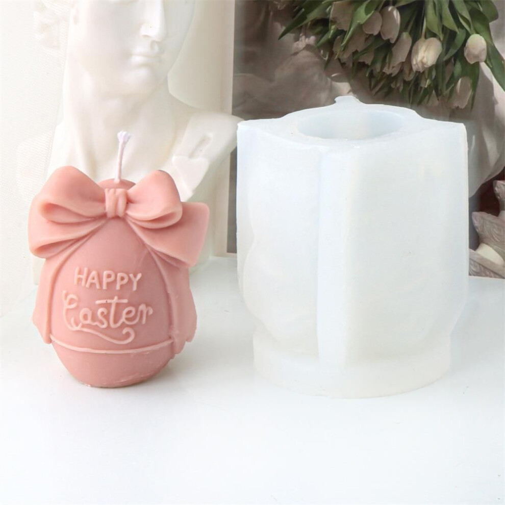 (Style 5) Diy Egg Silicone Candle Molds Plaster Crafts Relief Rabbit Candle Mold  For Easter Party