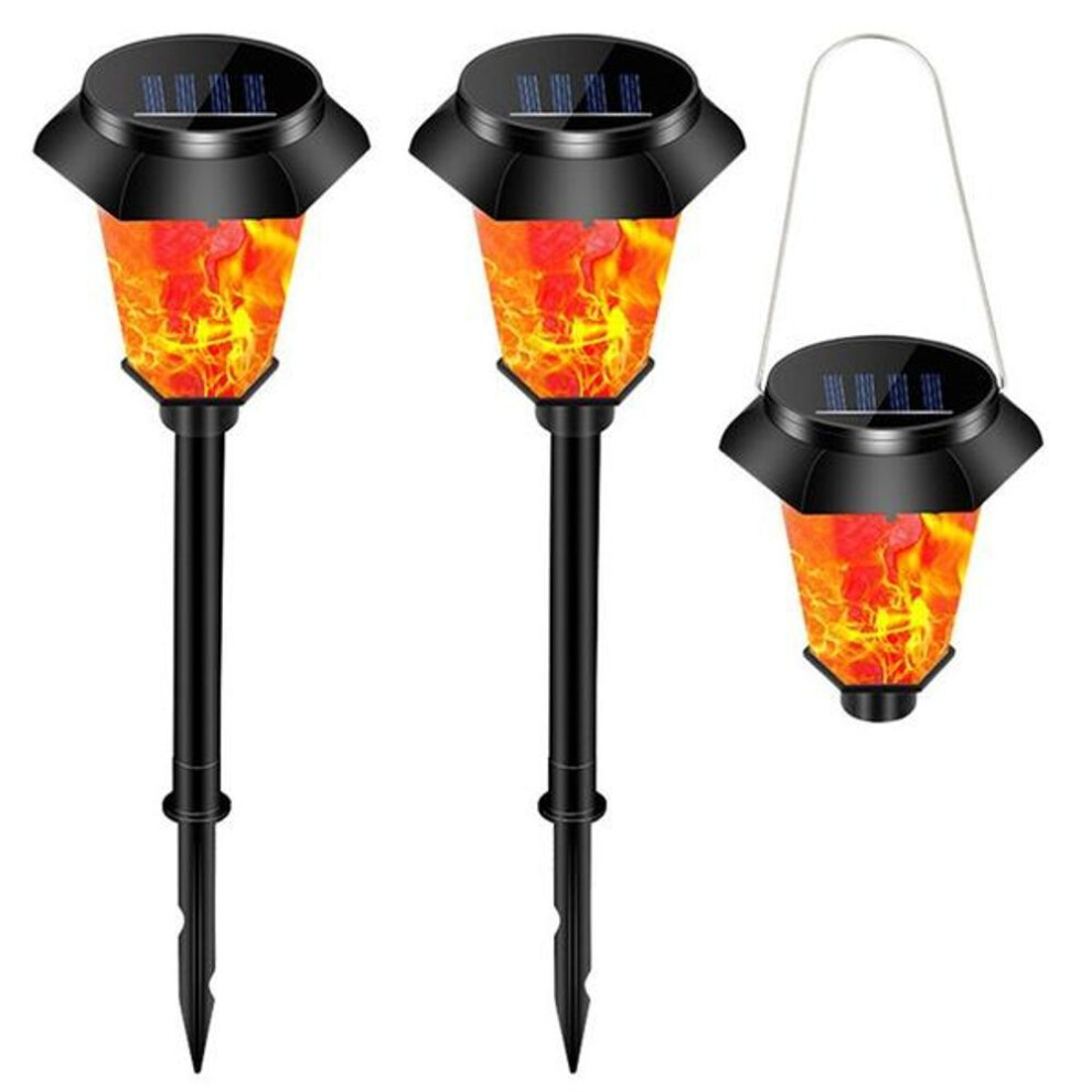 (2 Pack) 4/2/1 Pack Solar Torch Light with Flickering Flame Solar Flame Lights Outdoor Solar Torch Lights with IP65 Waterproof Flame Solar Lights Outdoor