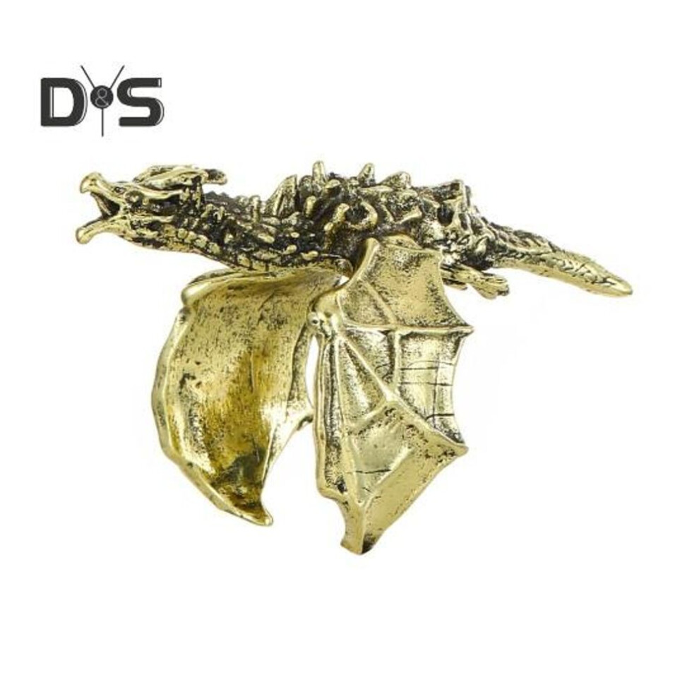 (antique gold) Dragon Opening Ring Retro Hip Hop Rock Finger Jewelry Black Dragon Flying Ring for Anniversary Birthday Christmas Gift