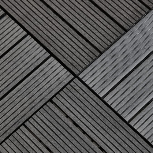 Composite Decking Tiles, Plastic Interlocking Flooring Tiles Patio Deck Balcony 1