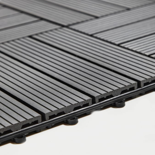 Composite Decking Tiles, Plastic Interlocking Flooring Tiles Patio Deck Balcony 2