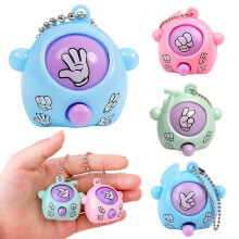 Rock Paper Tijeras Pendientes De Llaves De Adivinanzas, Mini Juego De Glick Fing Flick, Colgante De Bolsas De Escuela, Juguetes De Juego De Películas