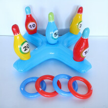 Ensemble De Jeux De Bowling, Multicolore Avec Épingles Et Balles Numérotées, Idéal Pour Les Fêtes En Piscine, Le Plaisir De Plage