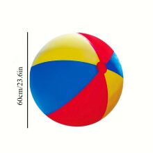 Boule De Plage Gonflable Géante - PVC Rouge, Jaune Et Bleu PVC Game De Fête Intérieure Sports De Plage Et Activités De Cour Arrière