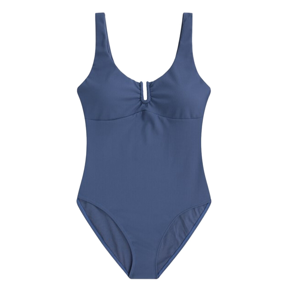 (20 UK, Navy) Animal Womens/Ladies Florence Ribbed One Piece Swimsuit