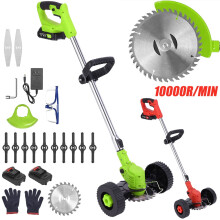Electric Cordless Grass Trimmer Strimmer Garden Edger Cutter with 2 Battery 21V