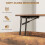 Homcom HOMCOM Industrial Lift Top Coffee Table with Storage Shelf Rustic Brown 5
