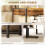 Homcom HOMCOM Industrial Lift Top Coffee Table with Storage Shelf Rustic Brown 7