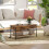Homcom HOMCOM Industrial Lift Top Coffee Table with Storage Shelf Rustic Brown 8