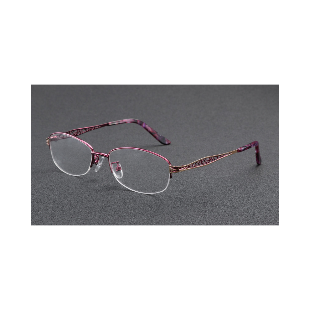 Purple (, +1.25) Women Half Rimless Transition Photochromic Reading Glasses Readers Sunglasses +1.0 1.25 1.5 1.75 2.0 2.25 2.5 2.75 3.0