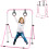 Homcom HOMCOM Adjustable Height Foldable Kids Gymnastics Bar, Pink 8