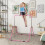 Homcom HOMCOM Kids Gymnastic Bar w/ Adjustable Height, Foldable Training Bar - Pink 1