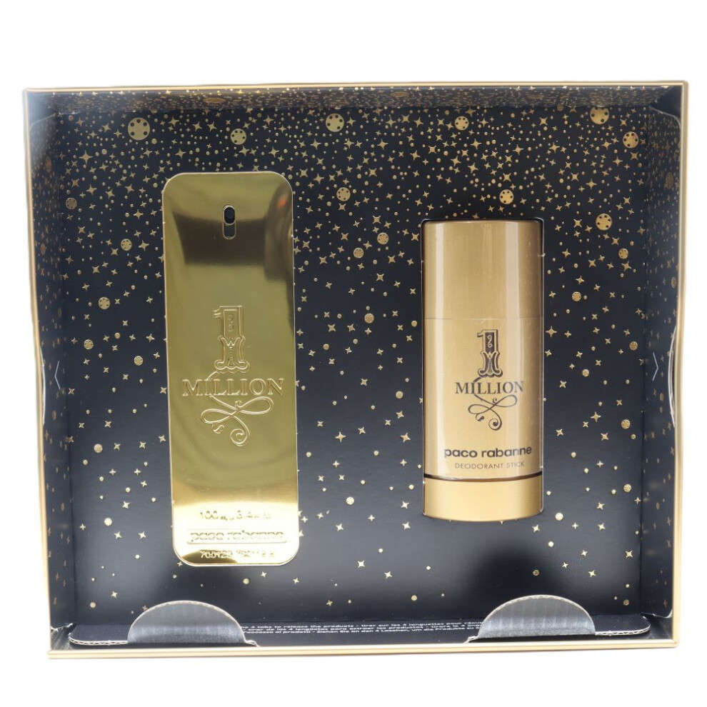 Paco Rabanne 1 Million Eau De Toilette 2-Pcs Gift Set  / New With Box