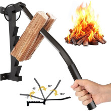 Wall Mounted Wood Kindling Splitter High Carbon Steel Manual Fire Wood Cutter