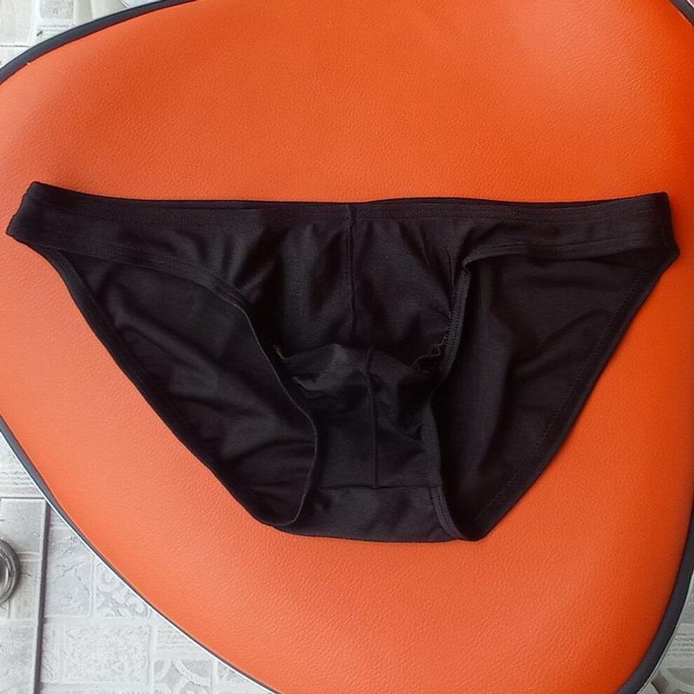 (black, L) Men's Sexy Bikini Briefs with U-Convex Pouch