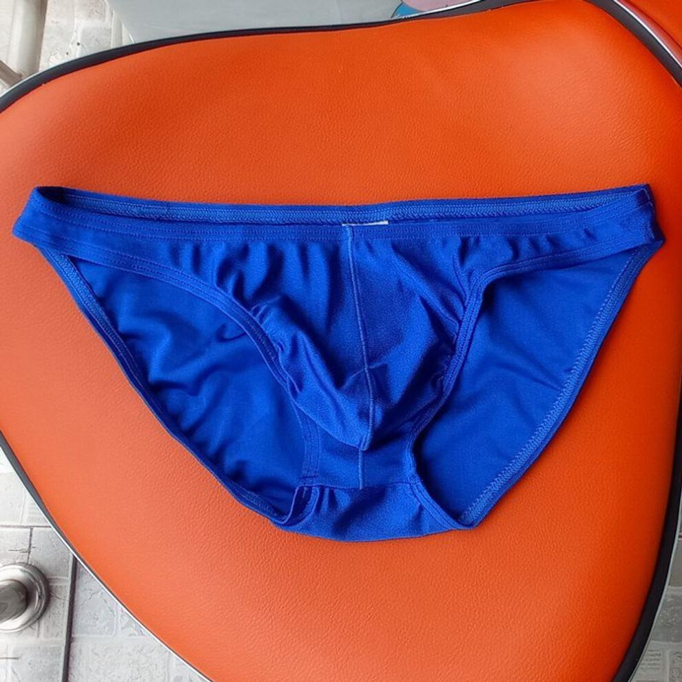 (blue, M) Men's Sexy Bikini Briefs with U-Convex Pouch