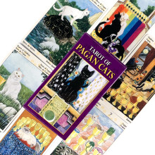Jeu de cartes de tarot païen avec symbole du chat, jeu de table Lenormand, jeux de société en famille pour adultes,