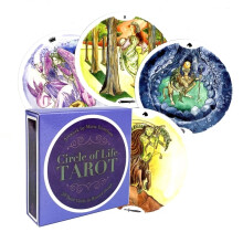 Cercle de la vie - Archétypes sauvages et inconnus Jeu de tarot de 78 cartes et guide pour fêtes de famille
