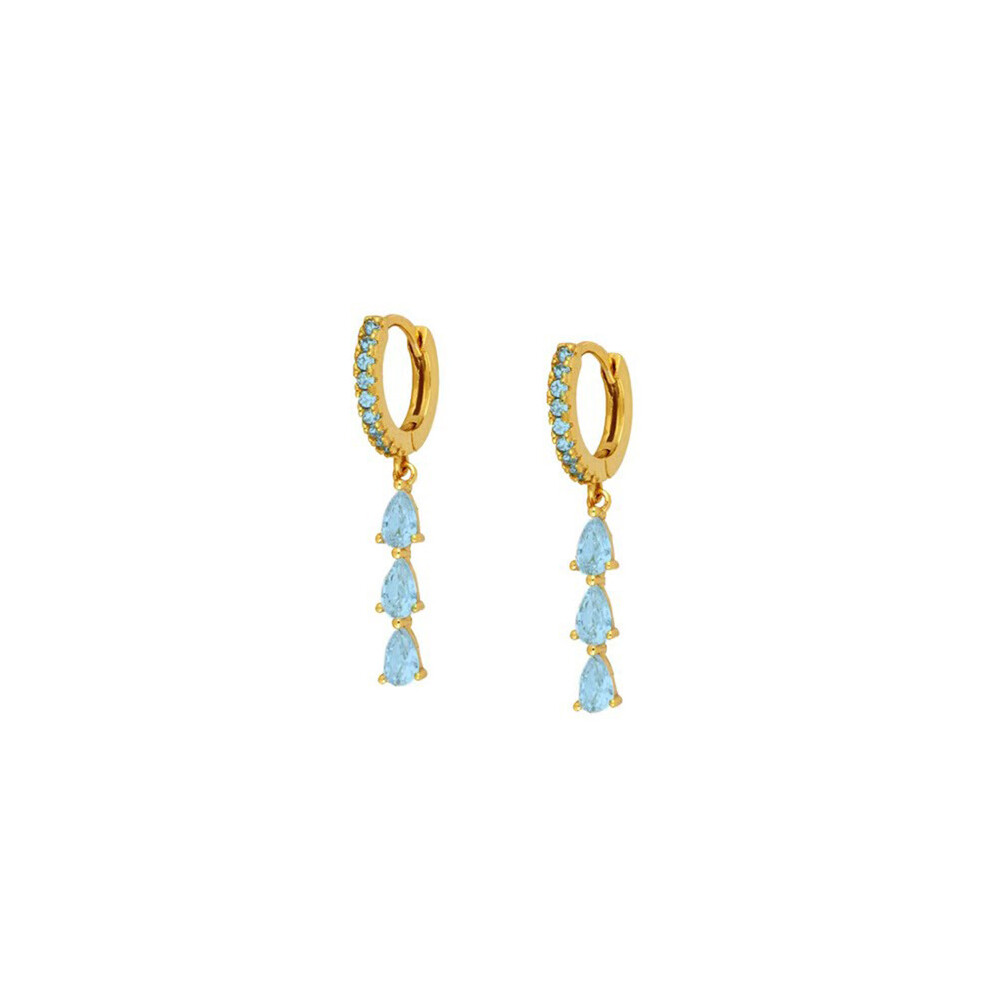 (HOOP-8) Aide Boucles d'oreilles créoles en or 18 carats et argent 925 pour femmes, cristaux blancs/noirs/verts/violets,