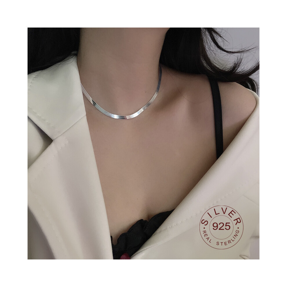 (K1A-28) Collier avec pendentif géométrique en argent sterling 925 véritable, chaîne creuse, bijoux fins pour