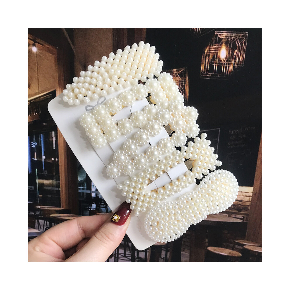 (S20) Barrettes à cheveux géométriques en perles pour femmes, accessoires pour cheveux