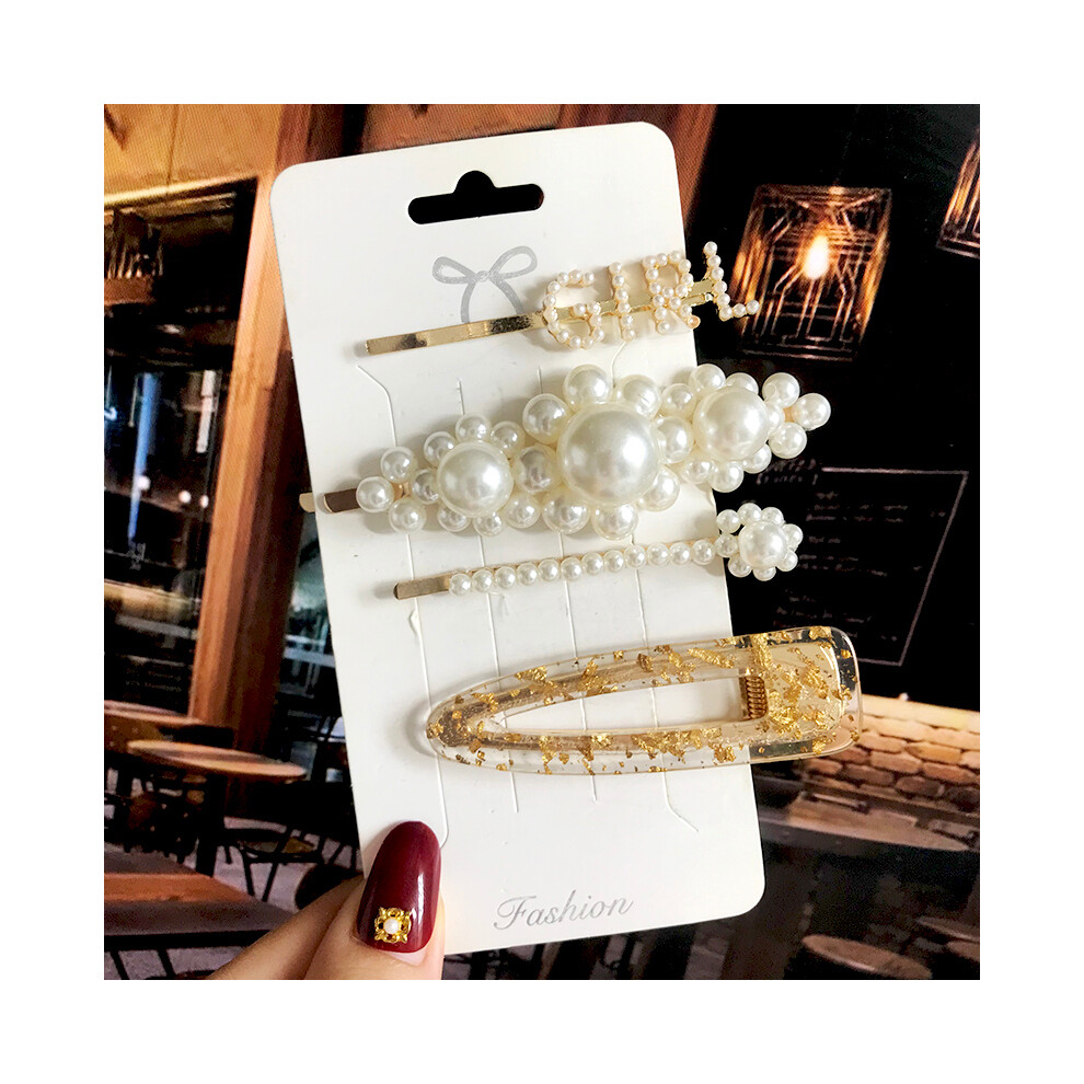 (S17) Barrettes en perles géométriques pour femmes, pinces à cheveux, accessoires pour cheveux, filles