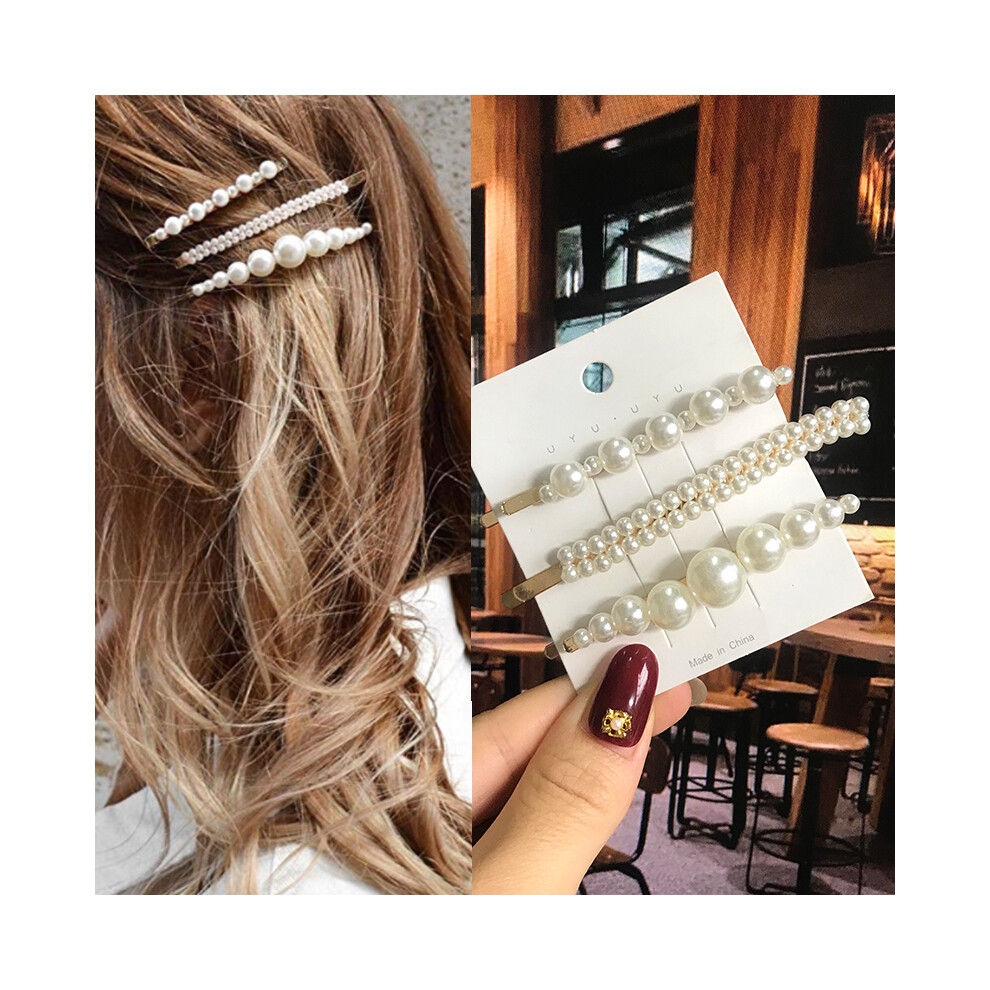 (S28) Barrettes à cheveux géométriques en perles pour femmes, accessoires pour cheveux, bijoux pour filles