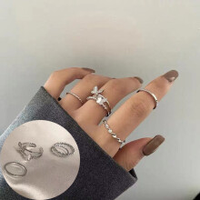 -27Anneaux chaîne en or punk pour adolescentes, bagues creuses ouvertes tendance, cadeau de mariage, bijoux de