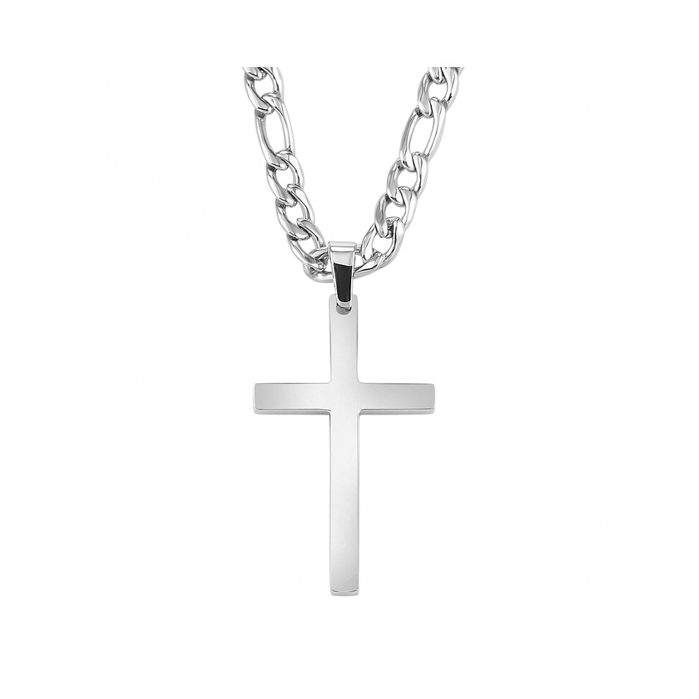 Collier chaîne Figaro 4,5 mm en acier inoxydable 316L doré (argent 50 cm) pour homme et femme, bijou tendance,