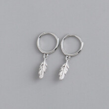 Boucles d'oreilles Ventfille en argent sterling 925 avec plumes coréennes, simples, élégantes et sexy pour homme