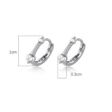 Boucles d'oreilles en argent sterling 925 pour homme et femme (DA025-Argent) : joli cadeau tendance pour filles