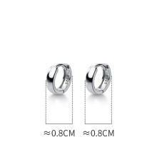 Boucles d'oreilles en argent sterling 925 (0,8 cm) pour homme/femme. Cadeau idéal pour fille/garçon. Accessoire