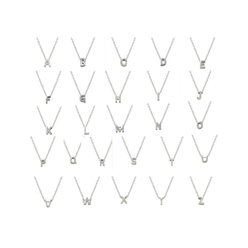 (SilverC) Collier 26 lettres de l'alphabet de A à Z en argent sterling 925 pour femme, chaîne ras du cou en or