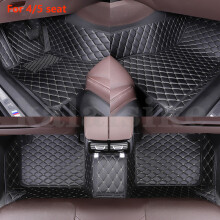(noir beige)Tapis de sol de voiture personnalisé Maserati Levante Tous modèles de voiture Tapis Passerelle Accessoires