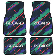 (Couleurs mélangées en peluche) 4 pièces RECARO Le Mans Confetti Tapis en tissu Tapis souple Tapis de sol antidérapants
