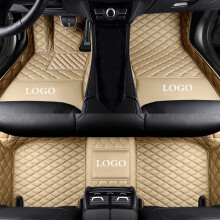 Tapis de sol de voiture en cuir personnalisé (beige) pour Maserati, tous modèles, Levante, Quattroporte, Ghibli,