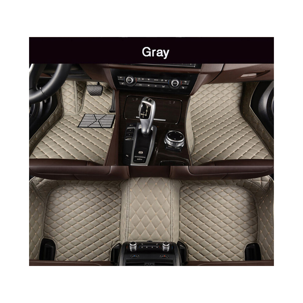 Tapis de sol de voiture en cuir personnalisé (gris) pour Volkswagen Golf (GTI) Golf (Tour) CC Passat B3/B7/B8