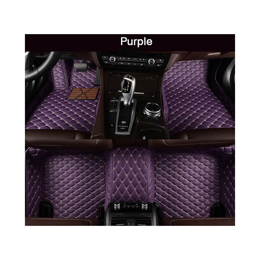 (Violet) Tapis de sol de voiture en cuir personnalisé sur tout le pourtour pour Volkswagen Golf (GTI) Golf (Tour)