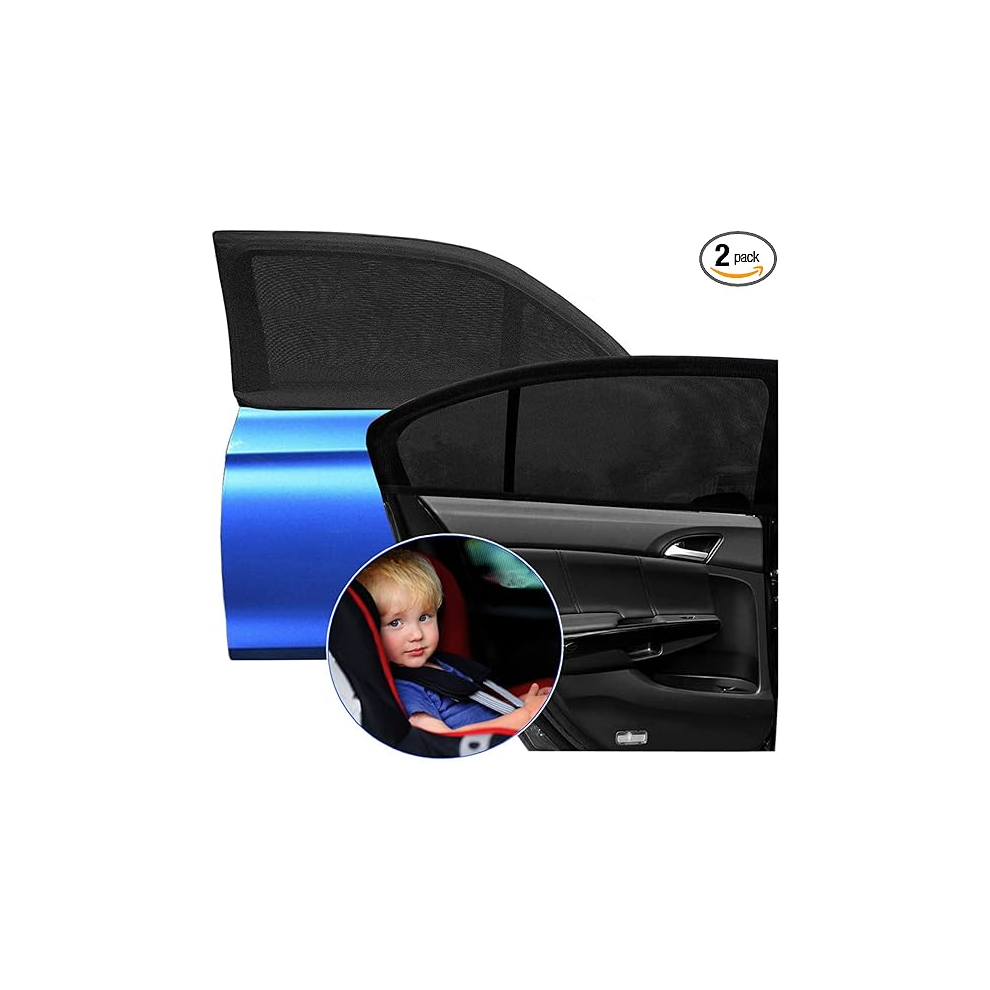 Goosky Window Shades for Baby, Sun Shades for Kids, UV Protection for Adults, Pets - Car Blinds Fits Most Vehicles (2 P